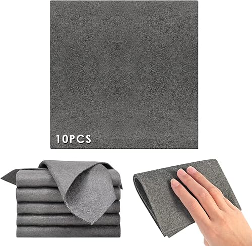XSMNER Paño de limpieza mágico grueso, paño de limpieza de microfibra, tamaño 11.8 x 11.8 pulgadas, toallas de microfibra multiusos sin rayas