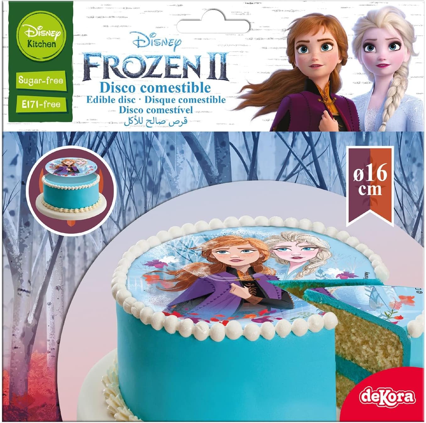 Dekora - Edible Paper Frozen Cake Topper - 16 cm