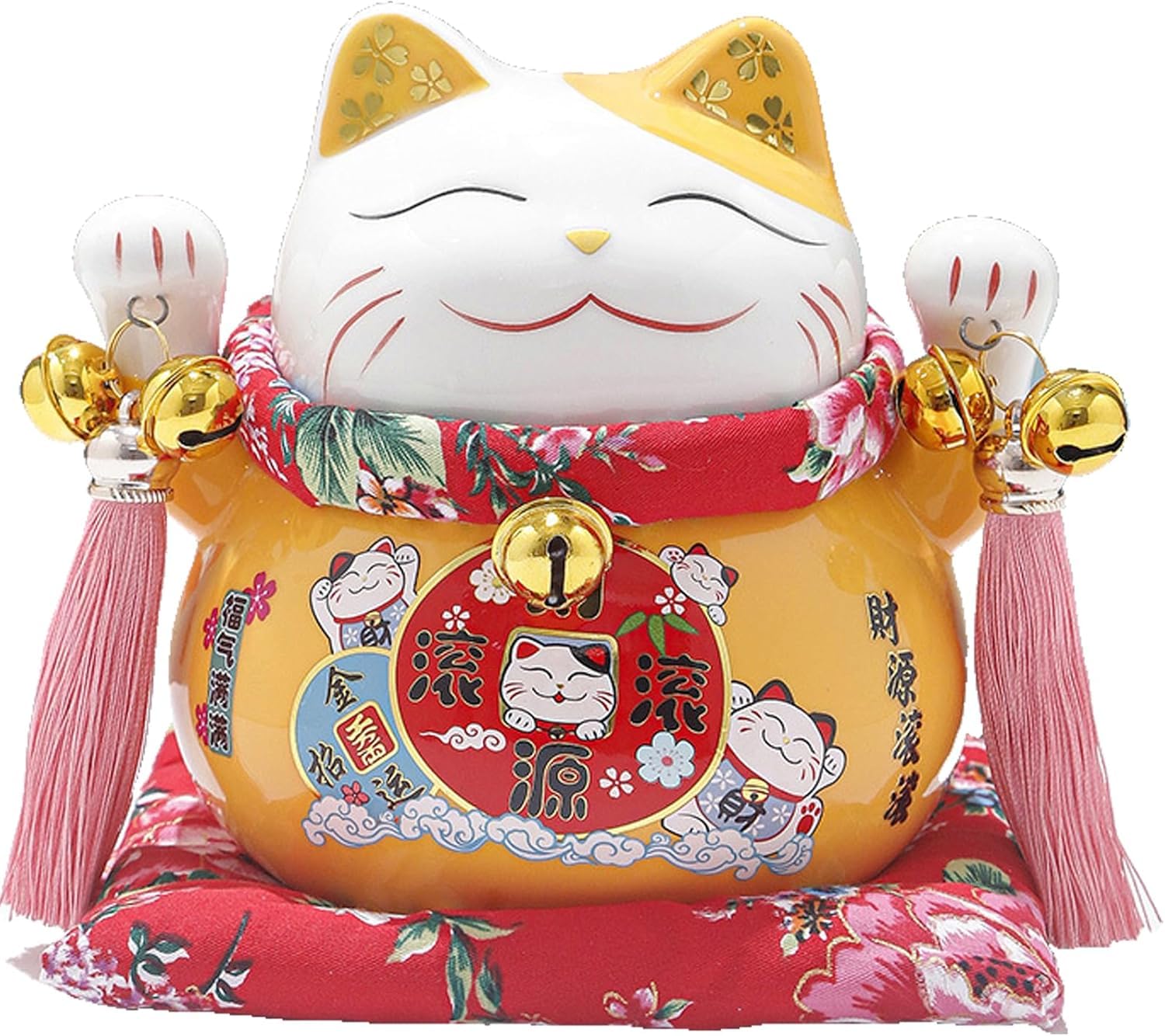 Amazon | Unlnsiy まねきねこ 貯金箱 陶器 12cm | 陶器製招き猫貯金箱