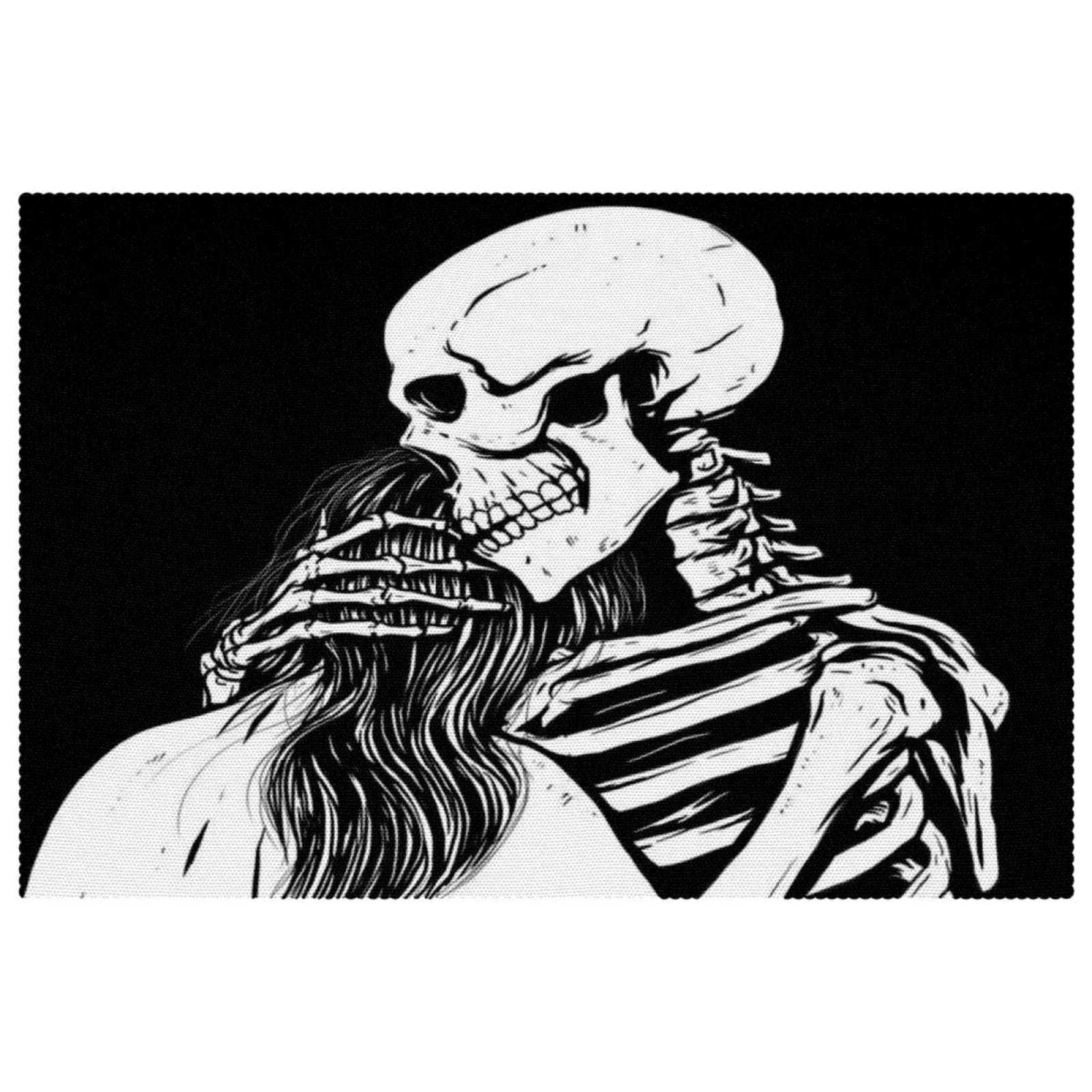 Set de table résistant à la chaleur Skeleton Hug en tissu