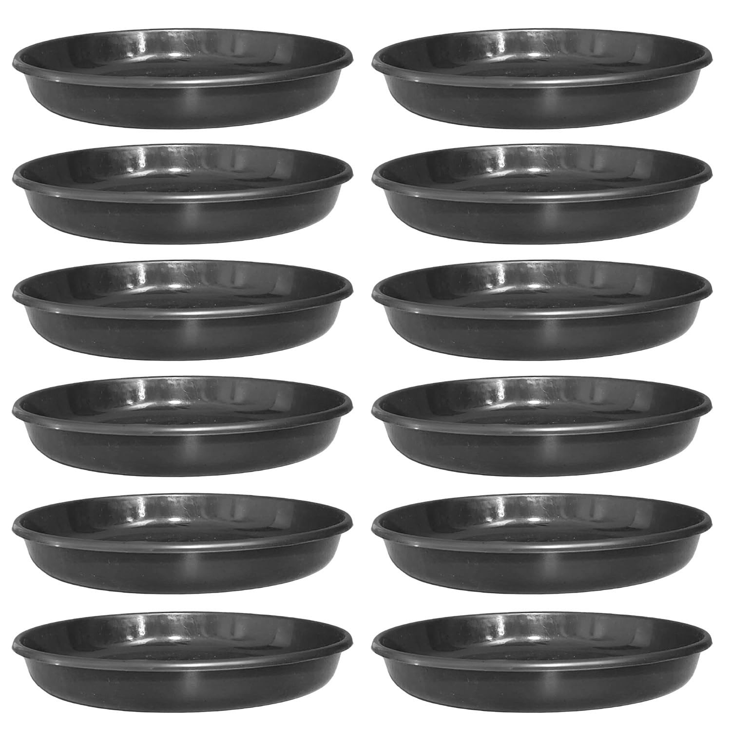 Black Plant Saucers - Pack of 12 -1