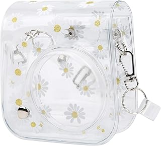 Crystal Case for Polaroid Camera, Transparent Small Camera Bag PVC Case with Shoulder Strap for Fujifilm Instax Mini 11, 9, 8