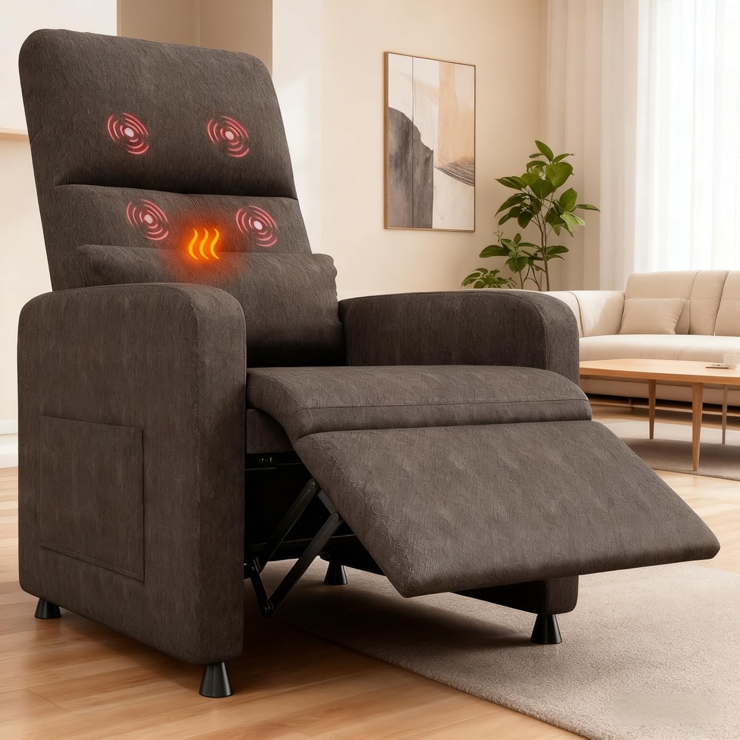Relaxsessel, Fernsehsessel, Elektrisch Massagesessel mit Liegefunktion