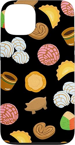 Miniatura 10 de iPhone 14 Conchas Pan Dulce Patrón Negro Teléfono Caja Latina Caja De Regalo