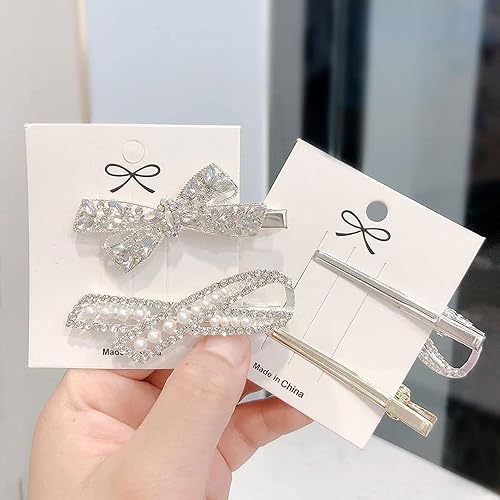 Miniatura 4 de Yexnum Pasadores para el cabello para mujeres y niñas diamantes de imitación brillantes de moda pinzas para el cabello accesorios para el cabello 5
