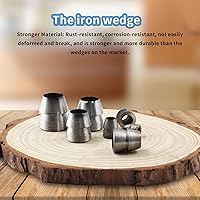 Vista 4 de Biaungdo 14 piezas de mango redondo de seguridad, mango de martillo, cuñas de metal con mango cónico, kit de cuña para mango de hacha de martillo