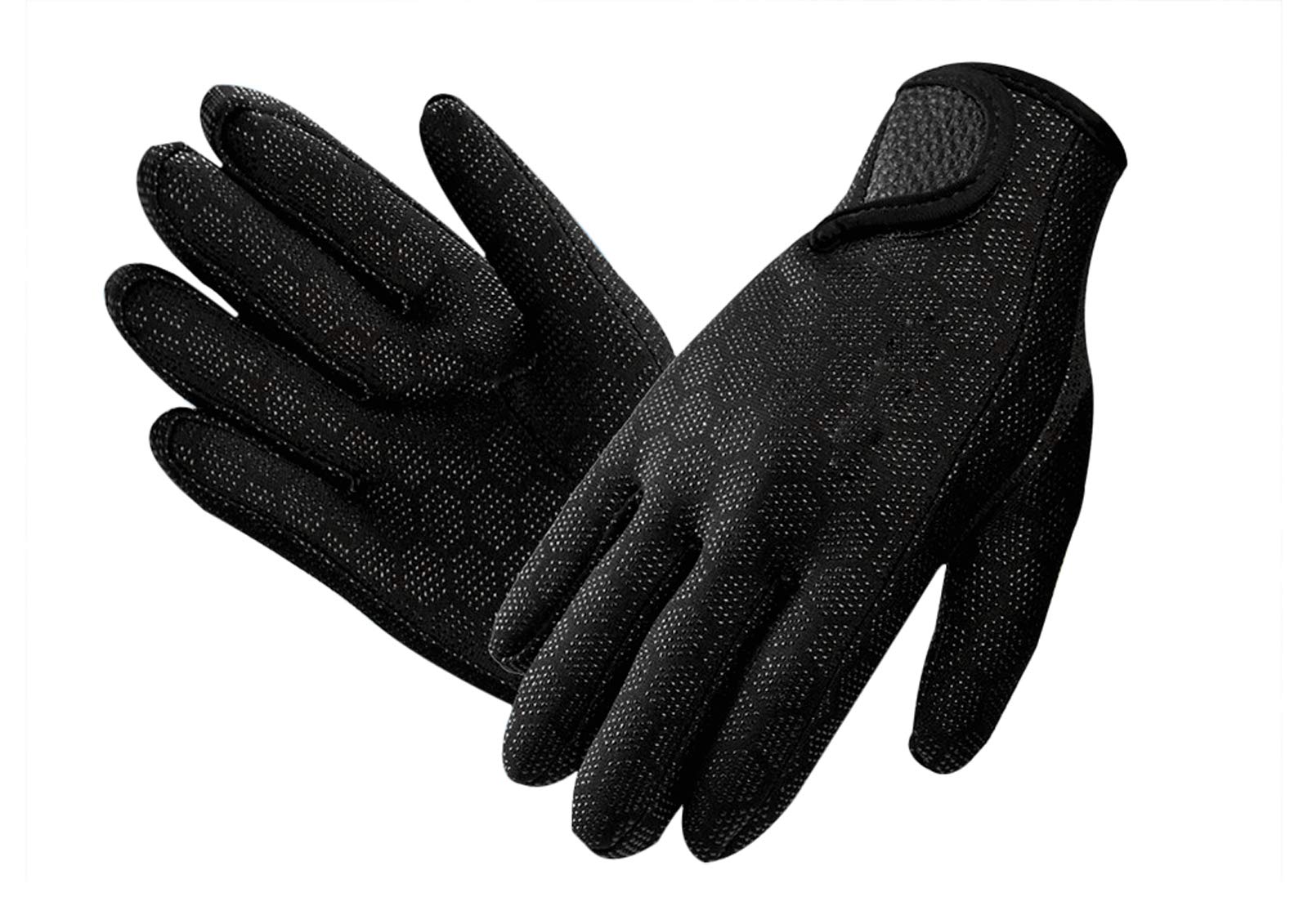 Faxianther Adults 1.5mm Neoprene Diving Gloves Flexible Thermal Full Finger Short Wetsuit Gloves for Swimming Snorkeling Kayaking Surfing Watersports Spearfishing Sailing (Black, L)