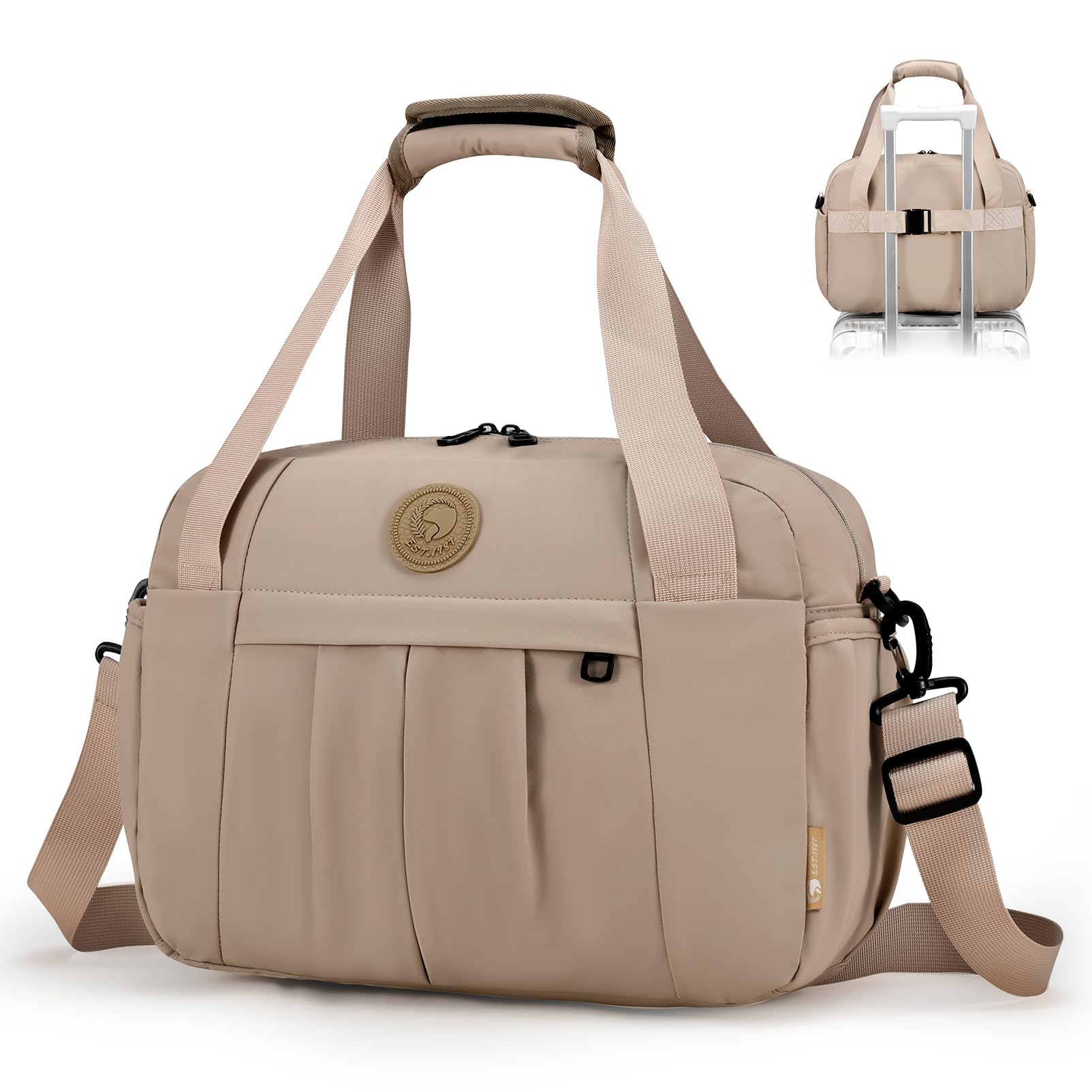 40x30x15cm British Airways Air France Jet 2 Handgepäck Tasche für Flugzeug, Wasserdicht Oxford Reisetasche Faltbar Cabin Bag 18L Carry On Luggage Weekender Damen Herren Mit Nasstasche