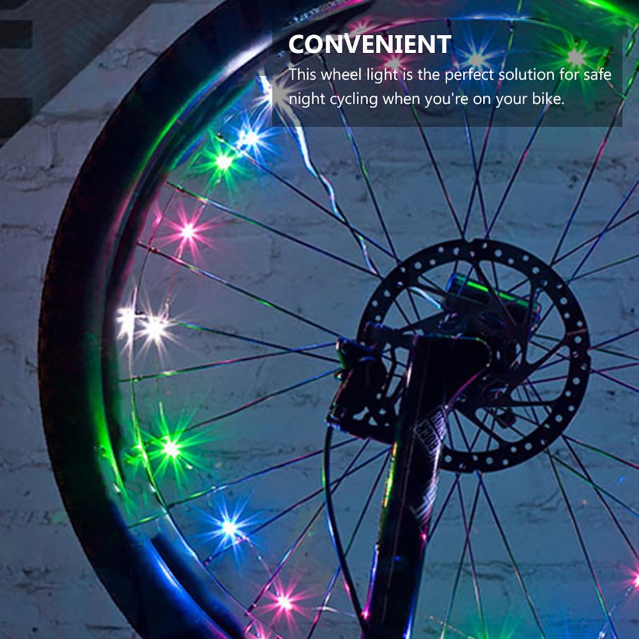 UKCOCO Rechargeable Wheel Lamp Light for Nighttime Safety Easy Installation Bike Riding Accessory Double Mode