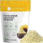 Kate Naturals Sunflower Lecithin Powder for Baking Bread, Gummies, Cooking. Lecithin Supplement for Clogged Milk Ducts. Substitute for Soy Lecithin Powder (4oz, Non-GMO)