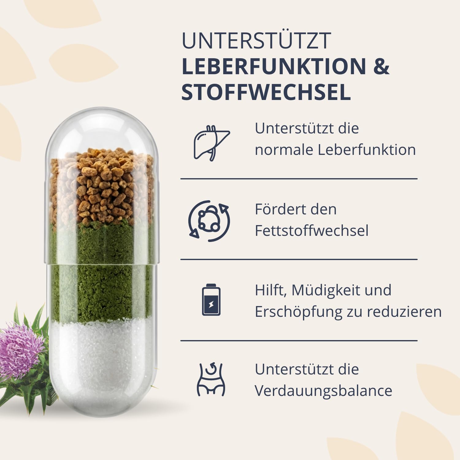 Golden Tree Liver Complex - Leber Komplex Kapseln, 60 Stück | Mariendistel, Löwenzahn, Artischocke, Kurkuma, Cholin, Vitamine B6 B12 D3 E, Schwarzer Pfeffer