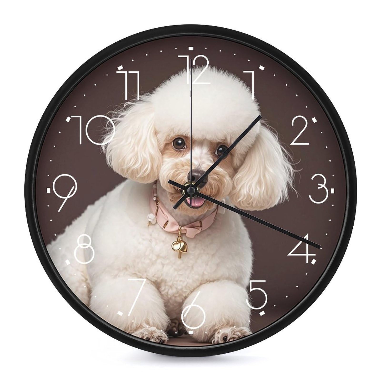 Horloge murale caniche pour décoration de salon et grand appartement moderne