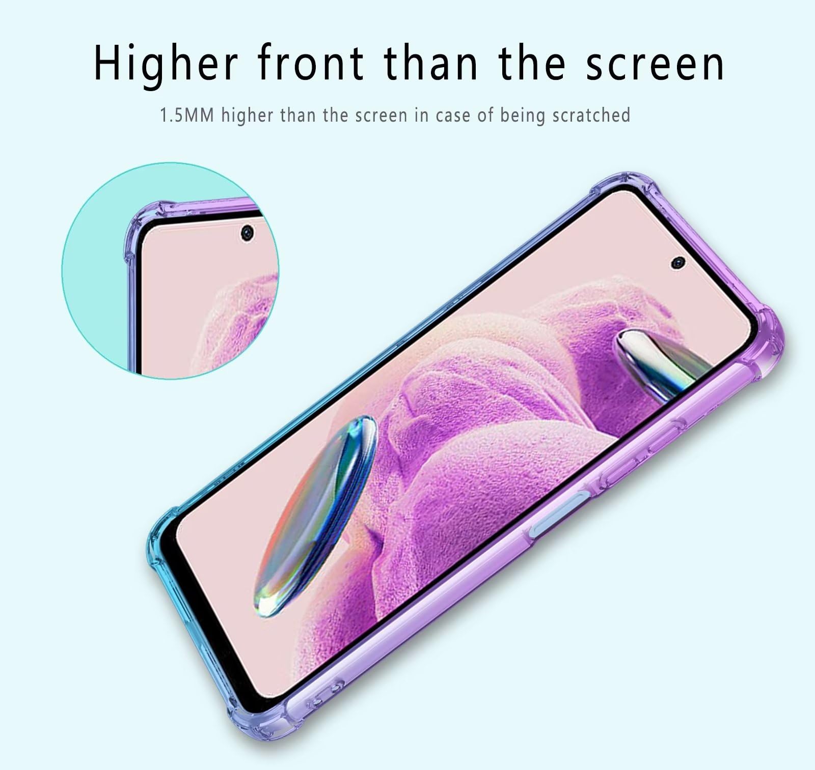 EuoDuo 3X Cover Compatibile con Xiaomi Redmi Note 12S Custodie Morbido