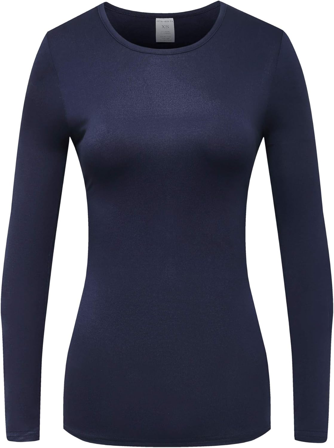 OThread & Co. Women's Long Sleeve T-Shirt Comfy Underscrub Tee Basic Stretch Layer