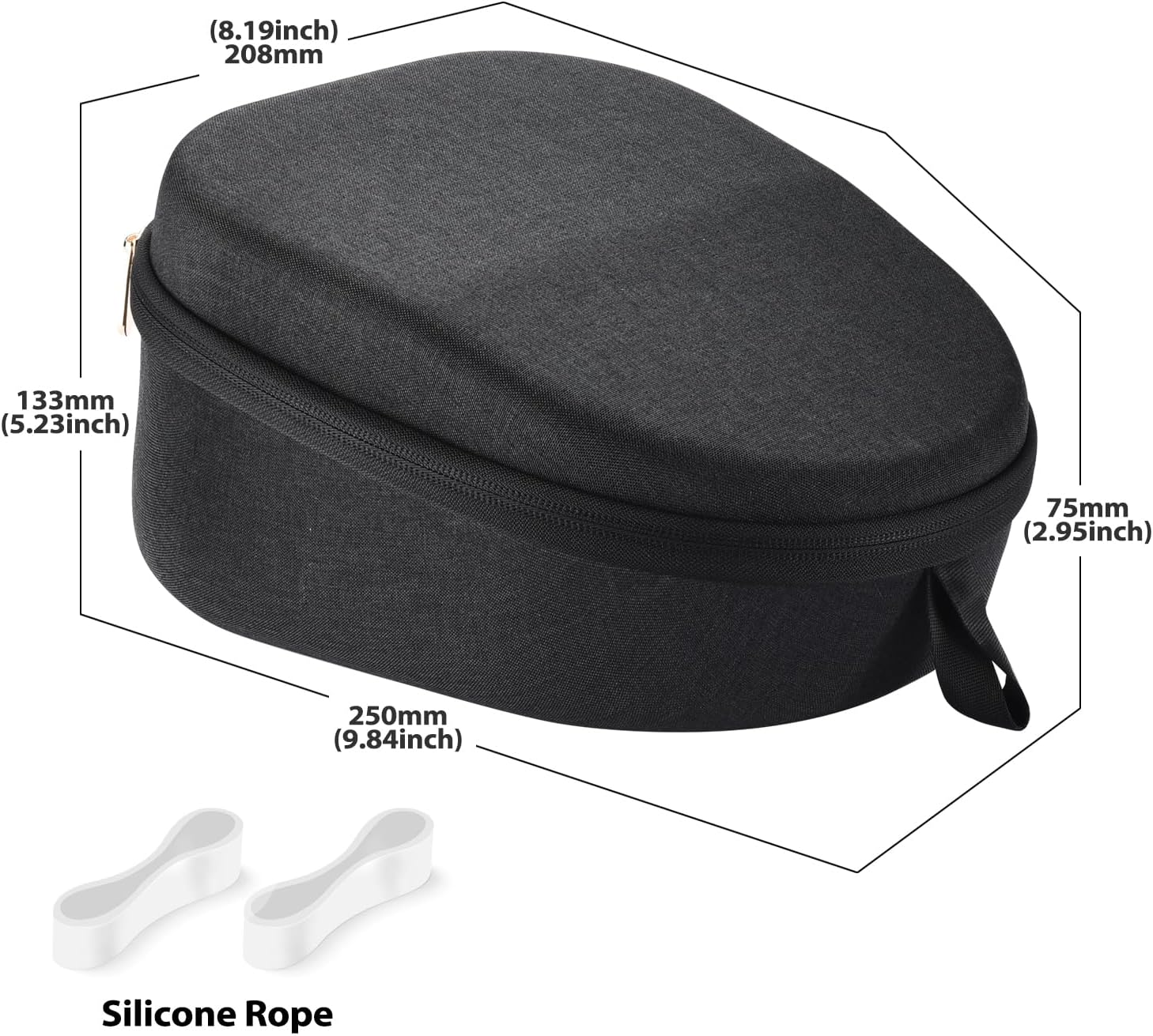 Travel Case for PlayStation Pulse Elite Wireless Headset,Portable Carrying Cover Storage Bag for PS5 Pulse Elite Cable Adapter Accessories(Black) - Image 5