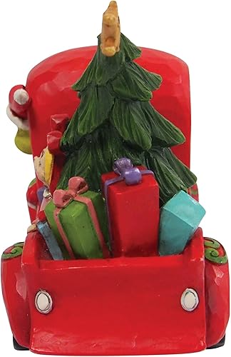 Miniatura 5 de Enesco Jim Shore Dr. Seuss The Grinch with Friends in Truck - Figura de 5.125 pulgadas, multicolor