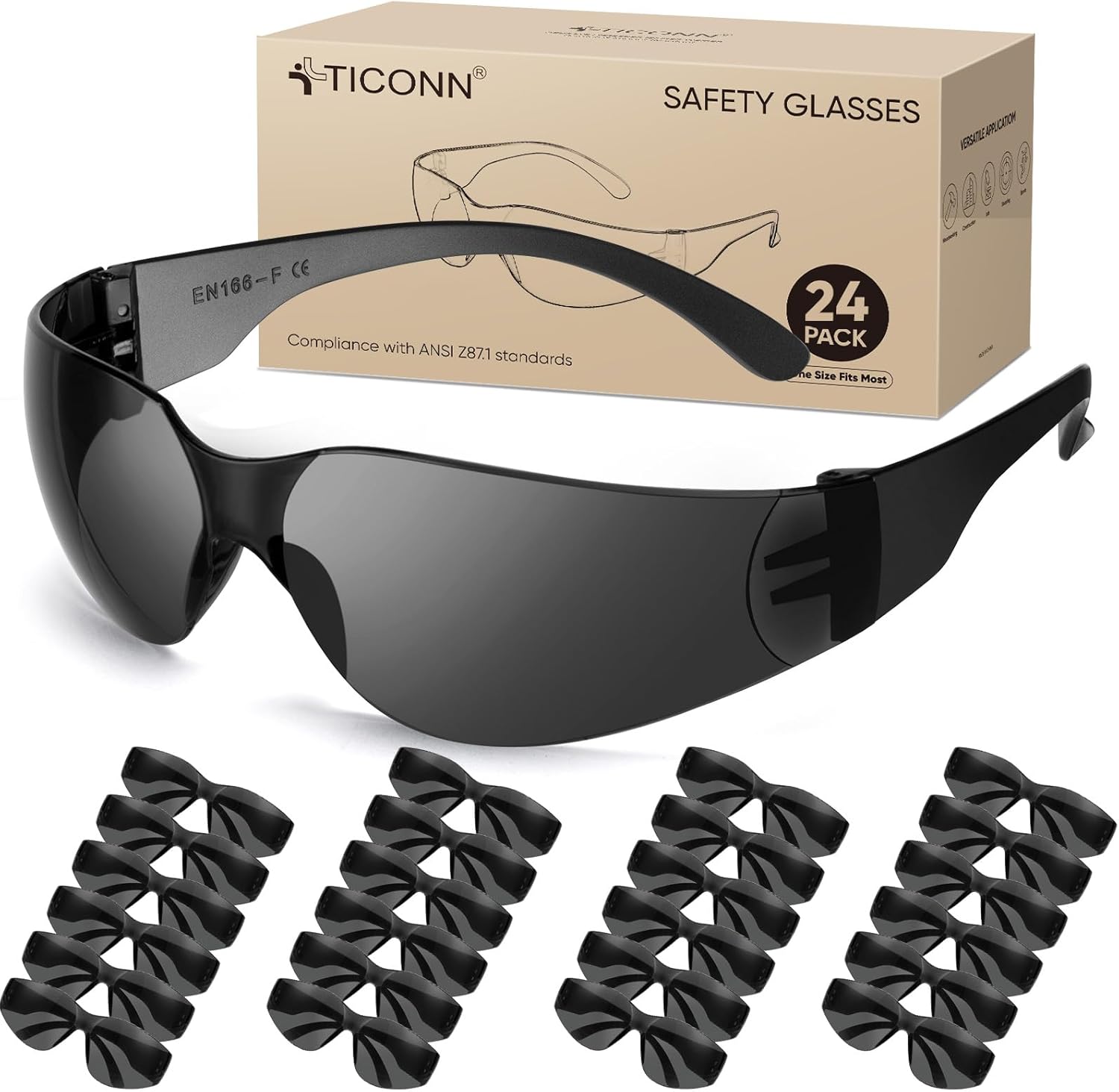 24 Pairs Charcoal 24 Pairs Charcoal