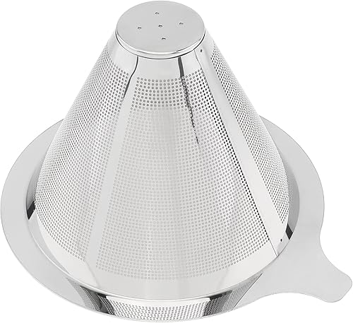 Miniatura 4 de TQEONKL - Gotero de café de 2 a 4 tazas filtro de café de acero inoxidable mantiene el sabor del café natural fácil de usar y limpiar 2 a 4 tazas
