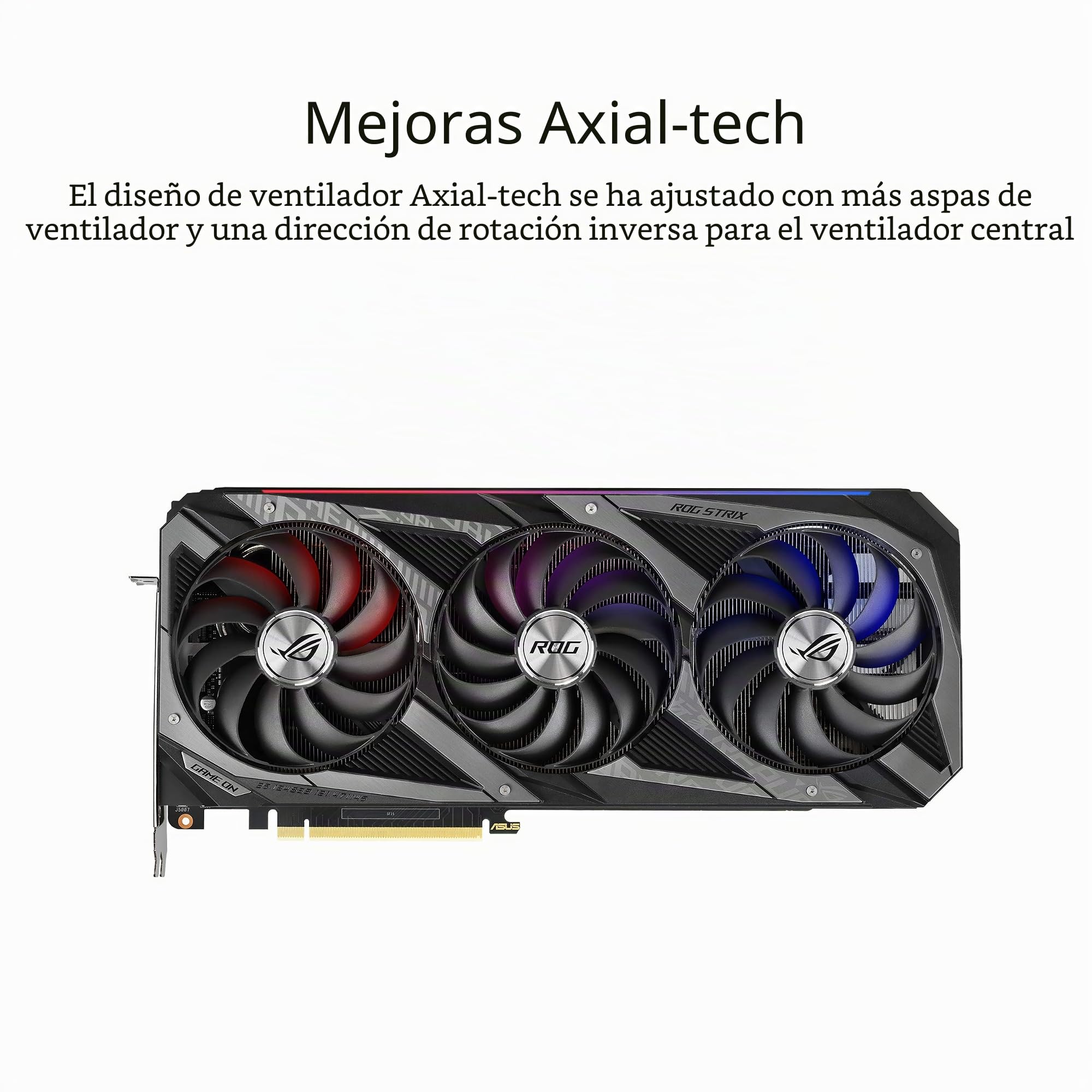 ASUS ROG Strix NVIDIA GeForce RTX 3090 24GB GDDR6X - Tarjeta gráfica (PCIe 4.0, HDMI 2.1, DisplayPort 1.4a, Ventiladores Axial-Tech, diseño 2,9 Ranuras, Super Alloy Power II, GPU Tweak II)
