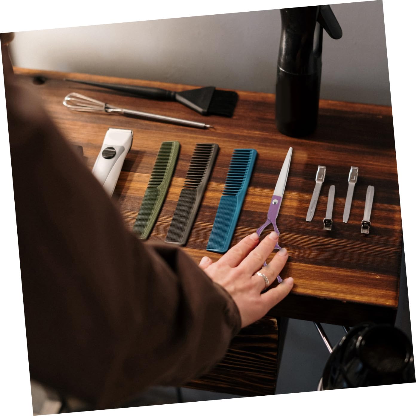 Didiseaon Tijeras de 6.5 Pulgadas de Acero Inoxidable de Corte de Pelo Agarre Cómodo y Superficie Lisa Profesionales para Salón de Peluquería