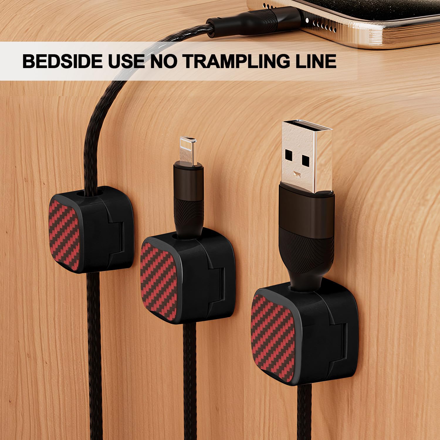 Supports De Câbles Magnétiques - Organisateur De Câbles - Lot De 8