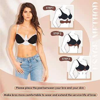 Boyiee Disposable Bra Liners to Absorb Sweat Under Breasts Non Woven Bra Liners Bulk Underboob Sweat Absorber Pads for Women