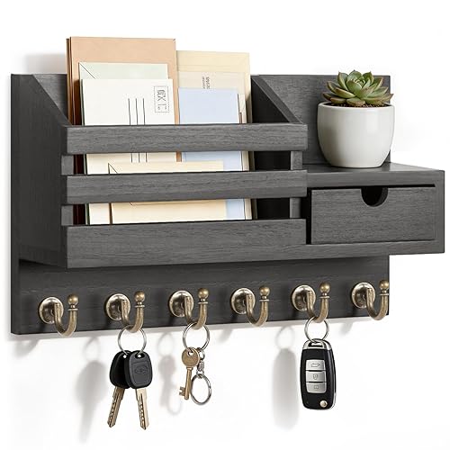 FifthQuarter Key and Mail Holder for Wall, Mail Organizer Wall