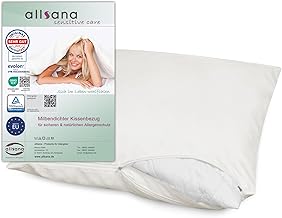 Allsana 80 x 80 cm Pillowcase / Cover for Allergy Sufferers Anti-Dustmite / Mite Protection for People with Household Dust Allergies