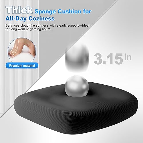 Miniatura 5 de Silla de oficina con respaldo alto, silla de escritorio de malla, silla ergonómica para computadora con reposacabezas, reposabrazos ajustables 3D y