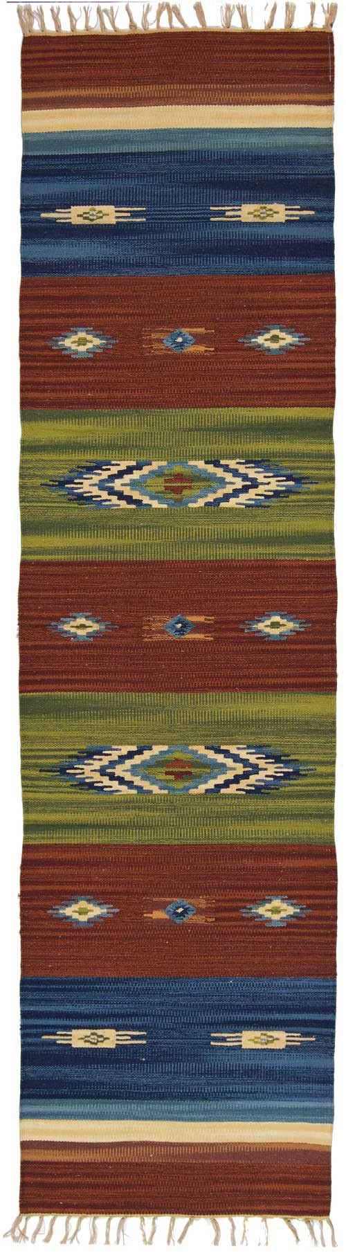 Galleria Farah1970 - 200x60 CM Kilim Autentico, Originale e Fatto a Mano Ideale Per il Corridoio, Ufficio, Seconda Casa e la Cucina (LAVABILE IN LAVATRICE)