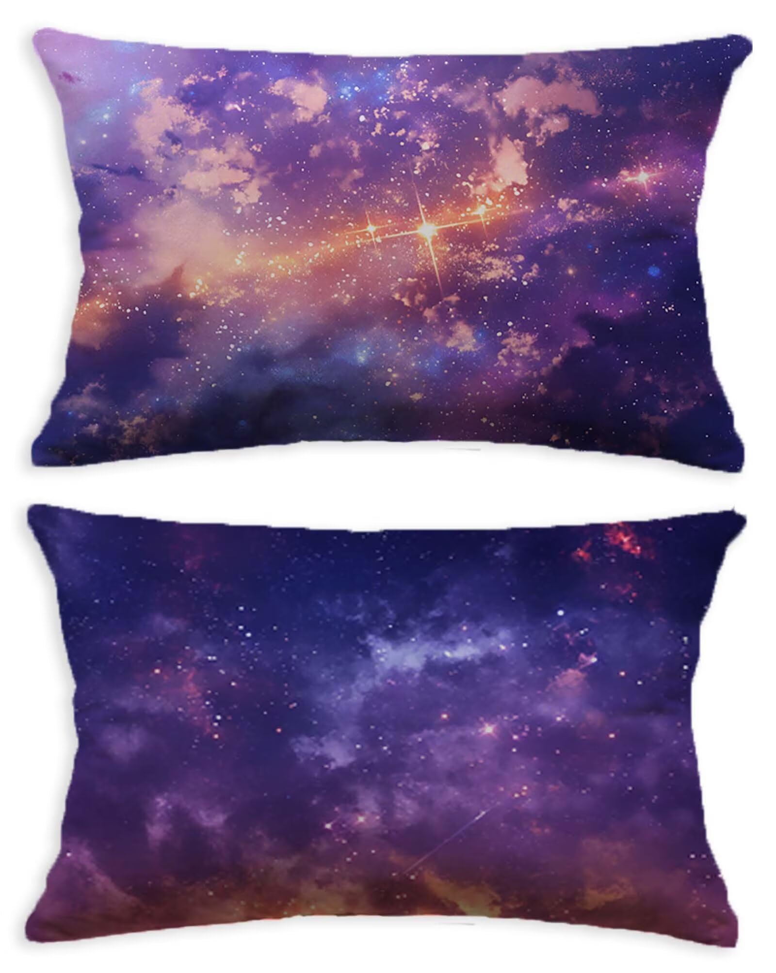 Taie oreiller 40x60 violette rectangulaire et protège oreiller velours salon