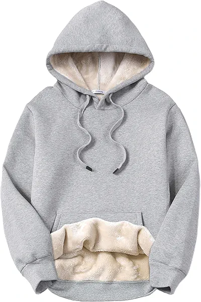 Yeokou Women's Athletic Hoodies Sherpa Fleece Lined Workout Pullover Winter Warm Thicken Sweatshirt