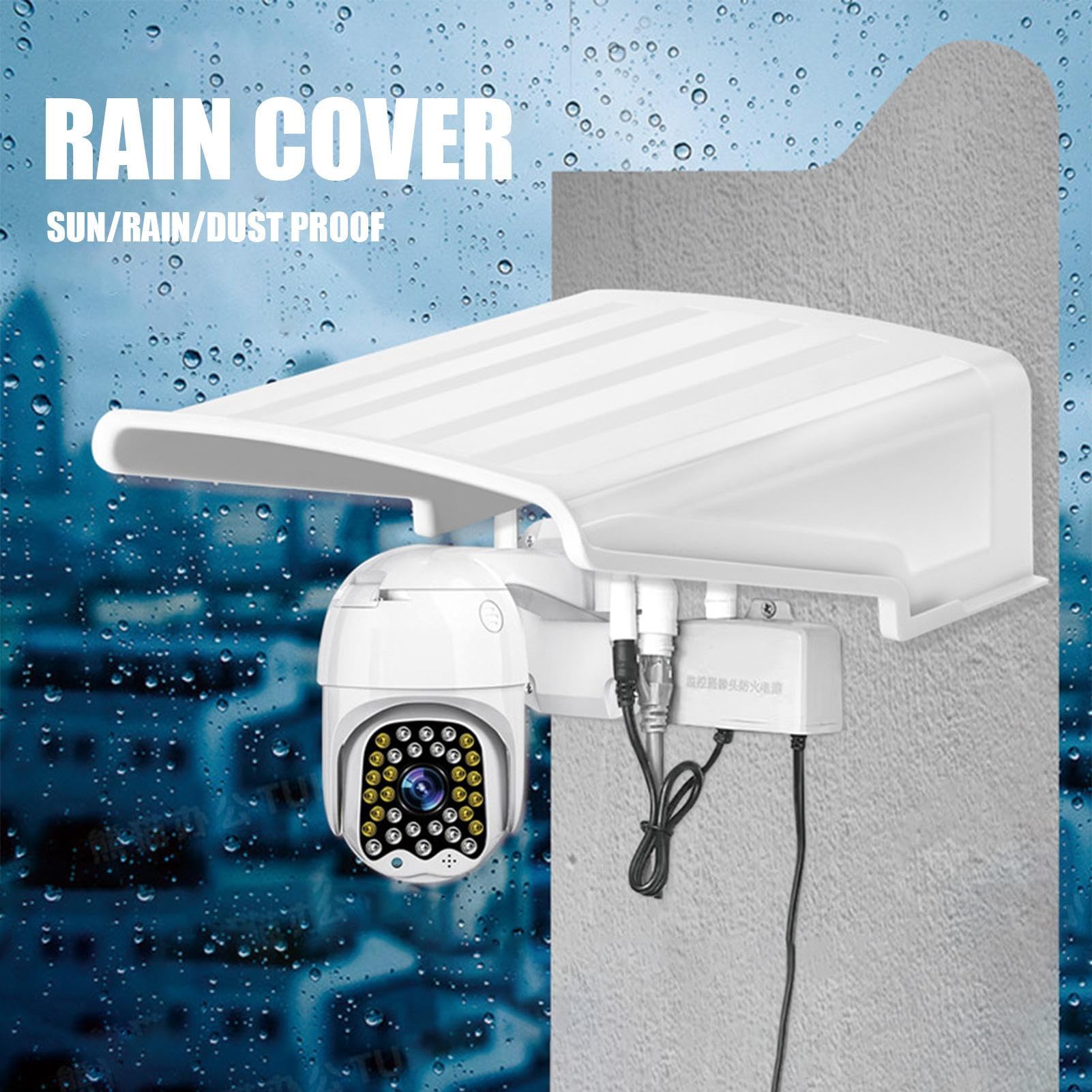 Couvercle d'abat-jour pour appareil photo, anneau de protection pour appareil photo | Couverture de caméra pare-pluie - Protecteur de caméra extérieure, toit de protection, support mural de couverture