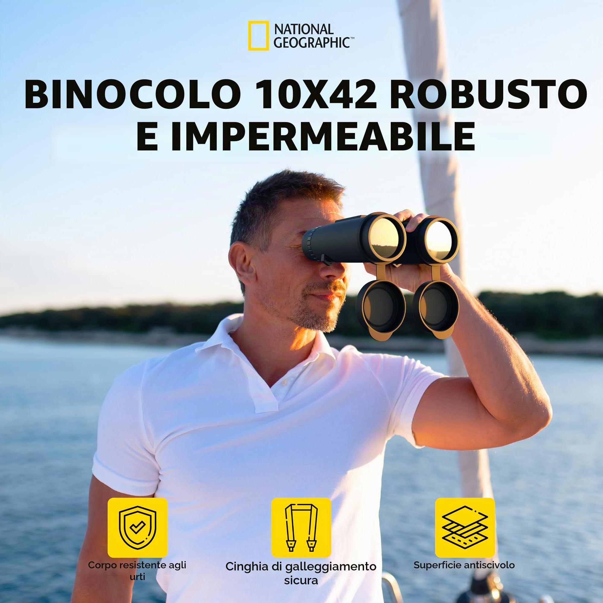 National Geographic 10x42 Binocolo impermeabile