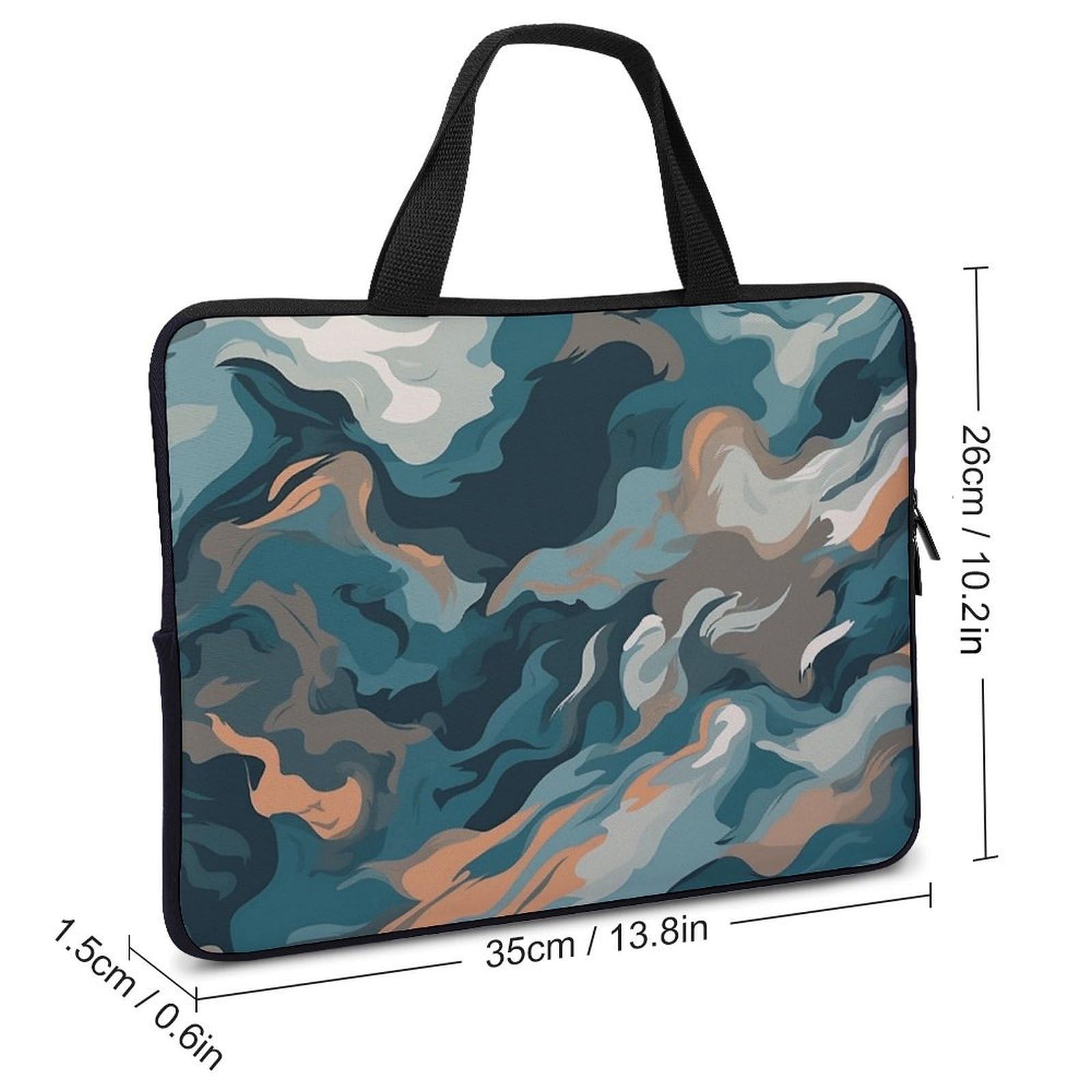 Custodia per computer portatile da 13", ultra sottile, leggera e impermeabile, in neoprene resistente, con tracolla, colore: blu