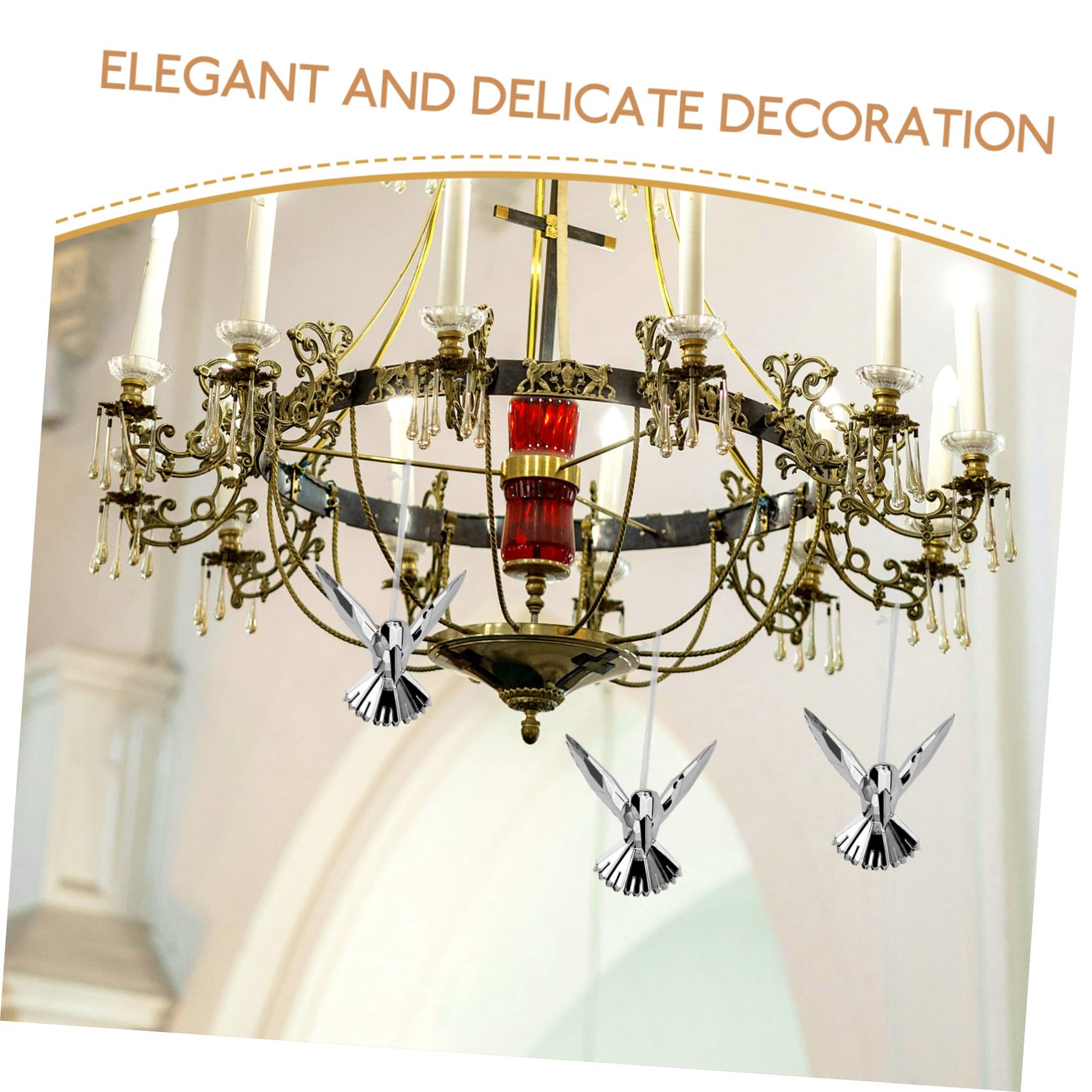 BESPORTBLE 9pezzi Decorazioni Per Uccelli Acrilico Pendenti Di Eleganti Per Decorazioni Natalizie e Festive Ornamenti Da Appendere Per Ambienti Interni Ed Esterni