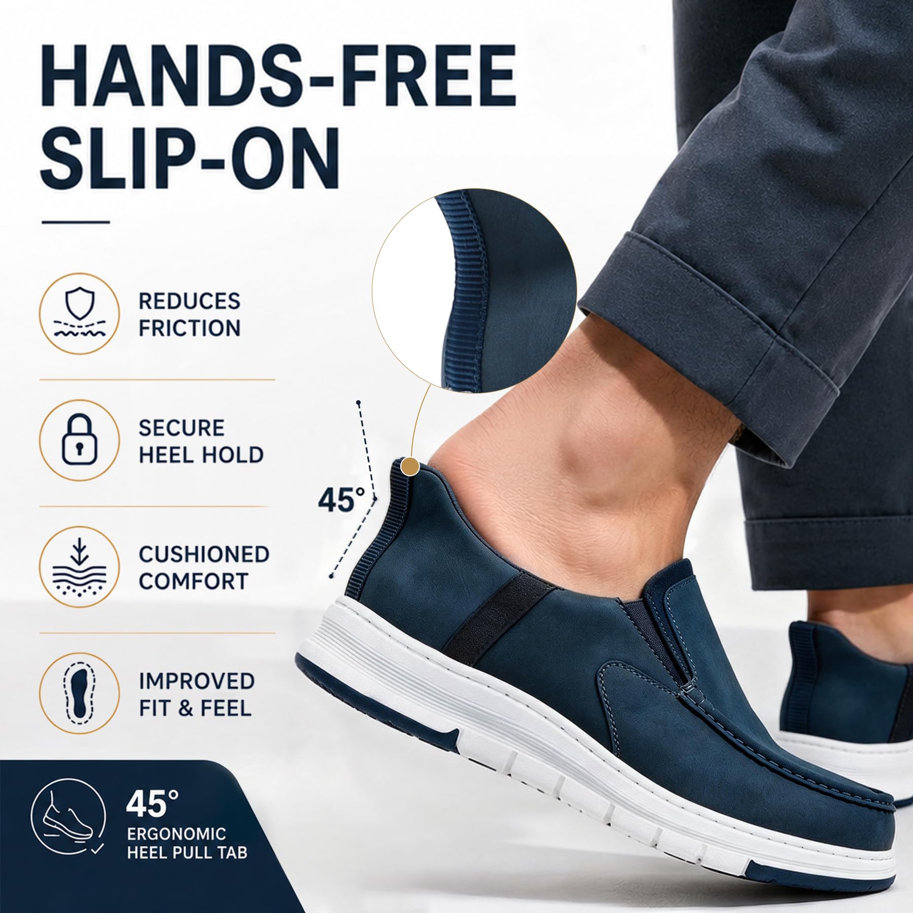 Allthemen Scarpe Uomo Slip-On Casual Leggere Mocassini da Guida Elastico Classic Loafers Barca