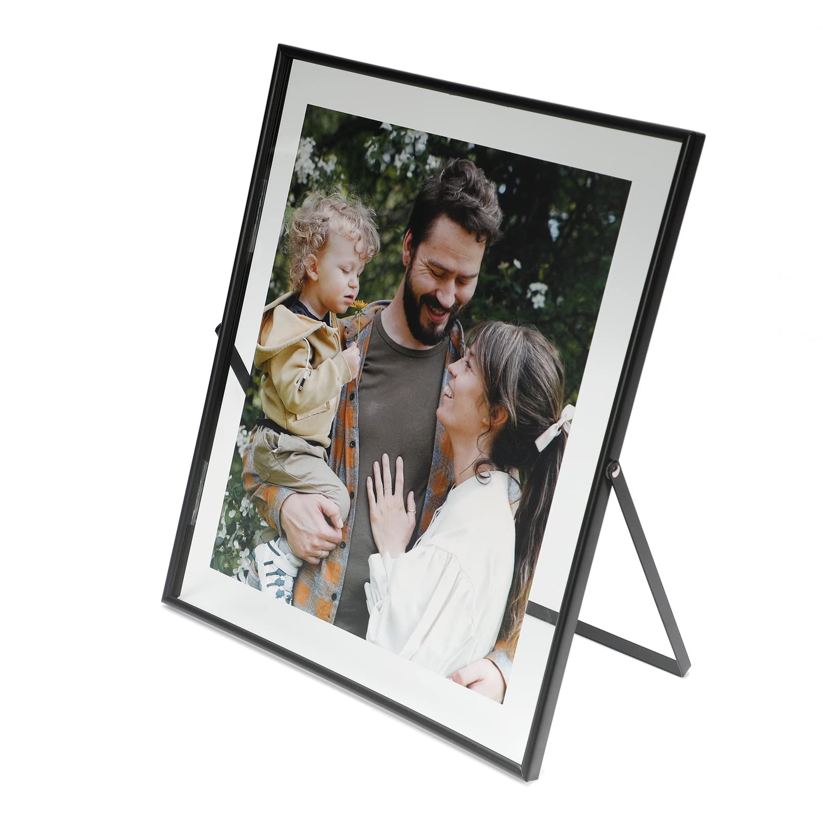 Black Floating Frame (10"x12",Vertical), For Picture 9x11, 8x10, 7x9, Tabletop Shelf Photo Frames, Classy Gift For Festival, Wedding, Home or Office Décor