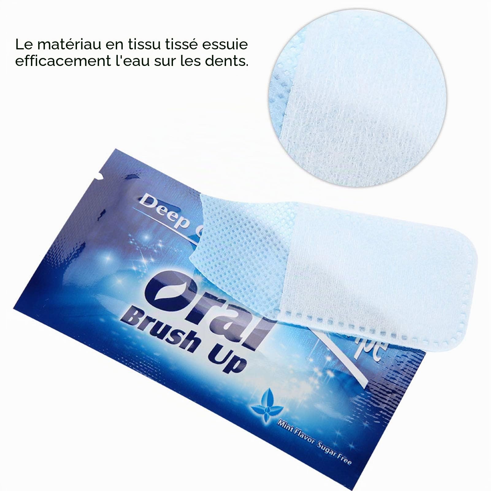 Lingettes de 50 Pièces,Lingettes Dentaires pour Nettoyer les Dents en Tissu pour Nettoyage en Profondeur des Dents,Lingettes Orales pour les Dents,Lingettes pour les Dents,salviet