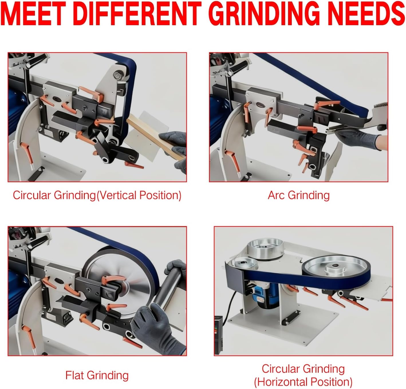 Belt Sander, 1500W Power with 2.2KW VFD, 72x2 inch Belt SizeKnife Sharpener, with 3 Grinding Moulds & 3PCS zirconia corundum sand beltsSanding Belts Compatible with 72"- 82 * 2" Belts