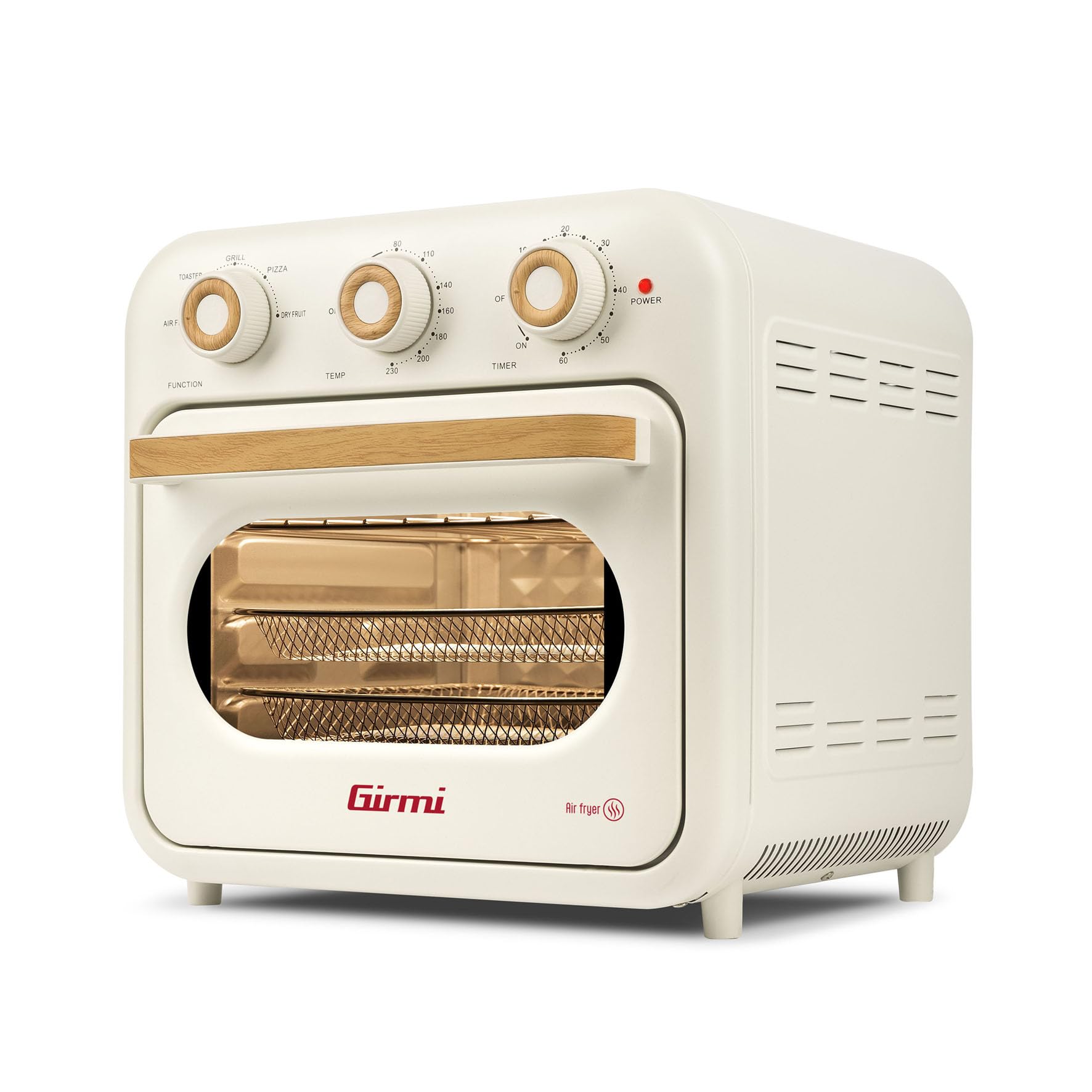 Girmi FG29 Forno Air Fryer,1500 W, 22 L, 5 Funzioni, Luce Interna, Maxi Ventola Air Fryer, 30% Risparmio Energetico, Ricettario e Accessori Inclusi