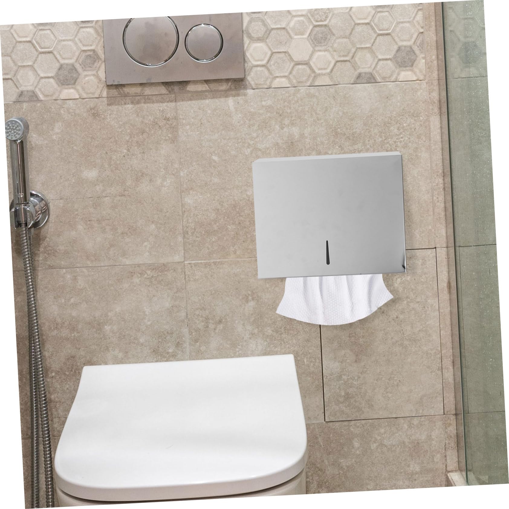 Portarrollos Higiénico Dispensador De Toallas Acero Inoxidable Soporte De Pared