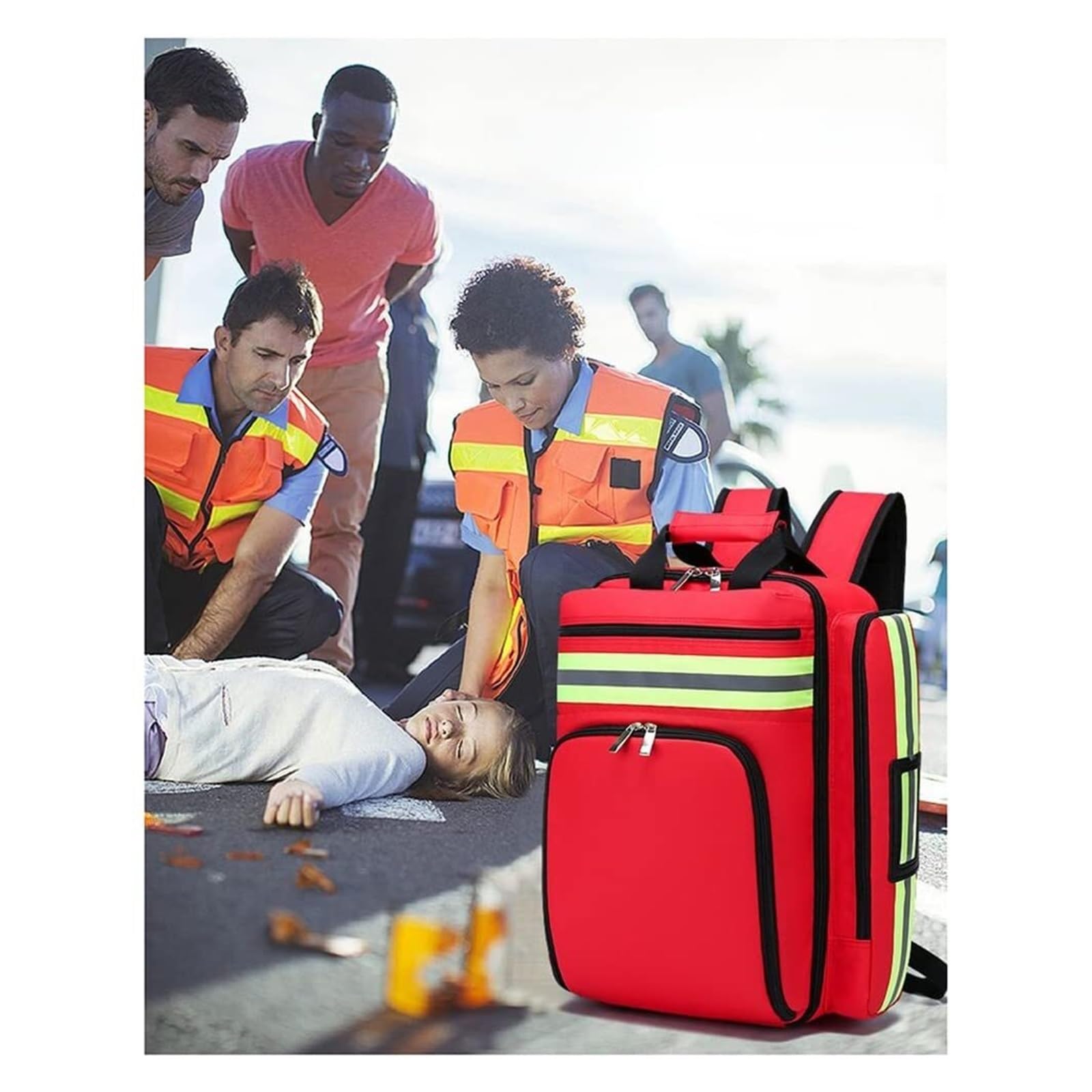 Grande Kit di Primo Soccorso Vuoto - Borsa Medica Impermeabile per Viaggi, Campeggio, Ciclismo, Escursionismo & Emergenze Outdoor