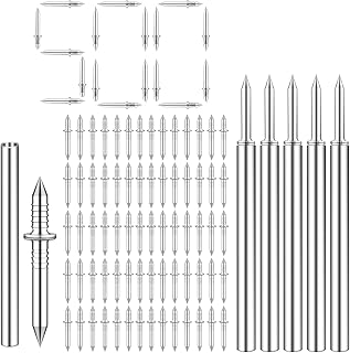 500 PCS Double-Headed Skirting Nails – Invisible Solid Wood Baseboard Fasteners with Sleeve Tool (Seamless Finishing)
