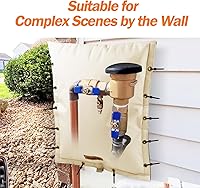 Vista 6 de Cubierta de aislamiento de tubería para prevención de reflujo de apertura de 3 vías (5 °F) – Cubierta de válvula de riego – Cubierta de bomba