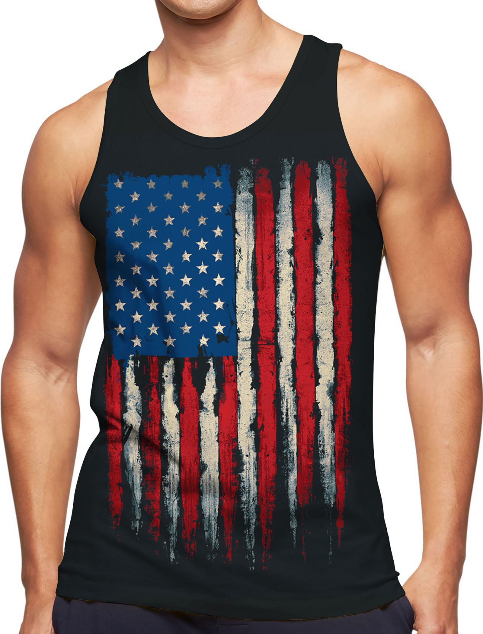 RAISEVERN Mens Tank Top Summer Sleeveless Shirts Beach Graphic Gym Running Undershirts Funny Workout Tees