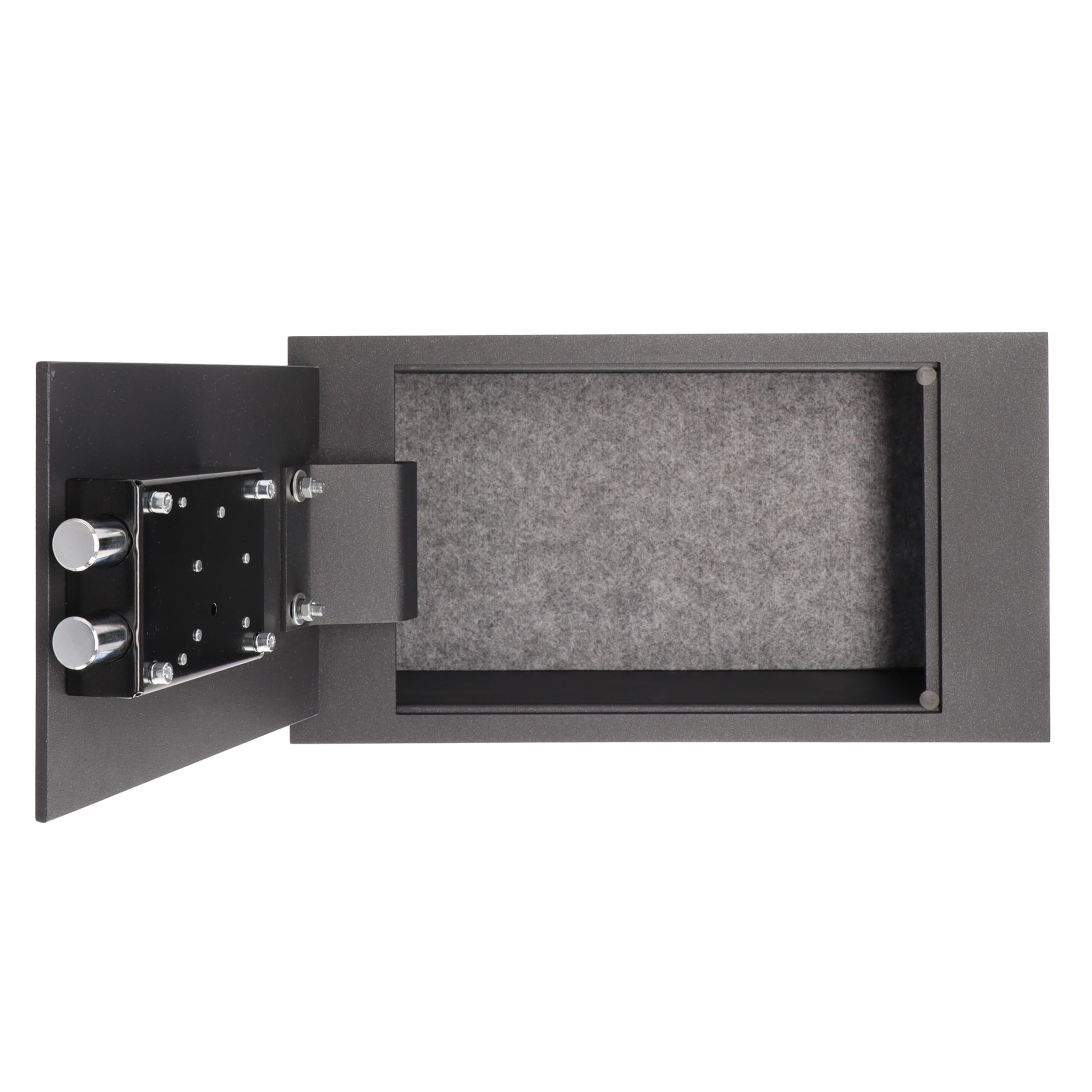 Brihard Business XL Sleutelslot Kluis 50x35x36cm met Brandwerende Geldzak, Grote Kantoorkluis 60L Voor Documenten A4 met 2 in Hoogte Verstelbare Planken, Grote Sleutelkluis Voor Geld en Sieraden