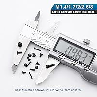 Vista 4 de NINDEJIN Juego de tornillos de acero al carbono para computadora portátil, 720 unidades, cabeza plana, surtidos de tornillos Phillips