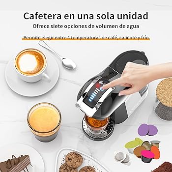 KOTLIE 19Bar Cafetera Espresso de Cápsulas Multifunción para Nespresso/Dolce Gusto/LAV*ZZA MIO y Cápsulas de Café Molido/ESE EM-308A2
