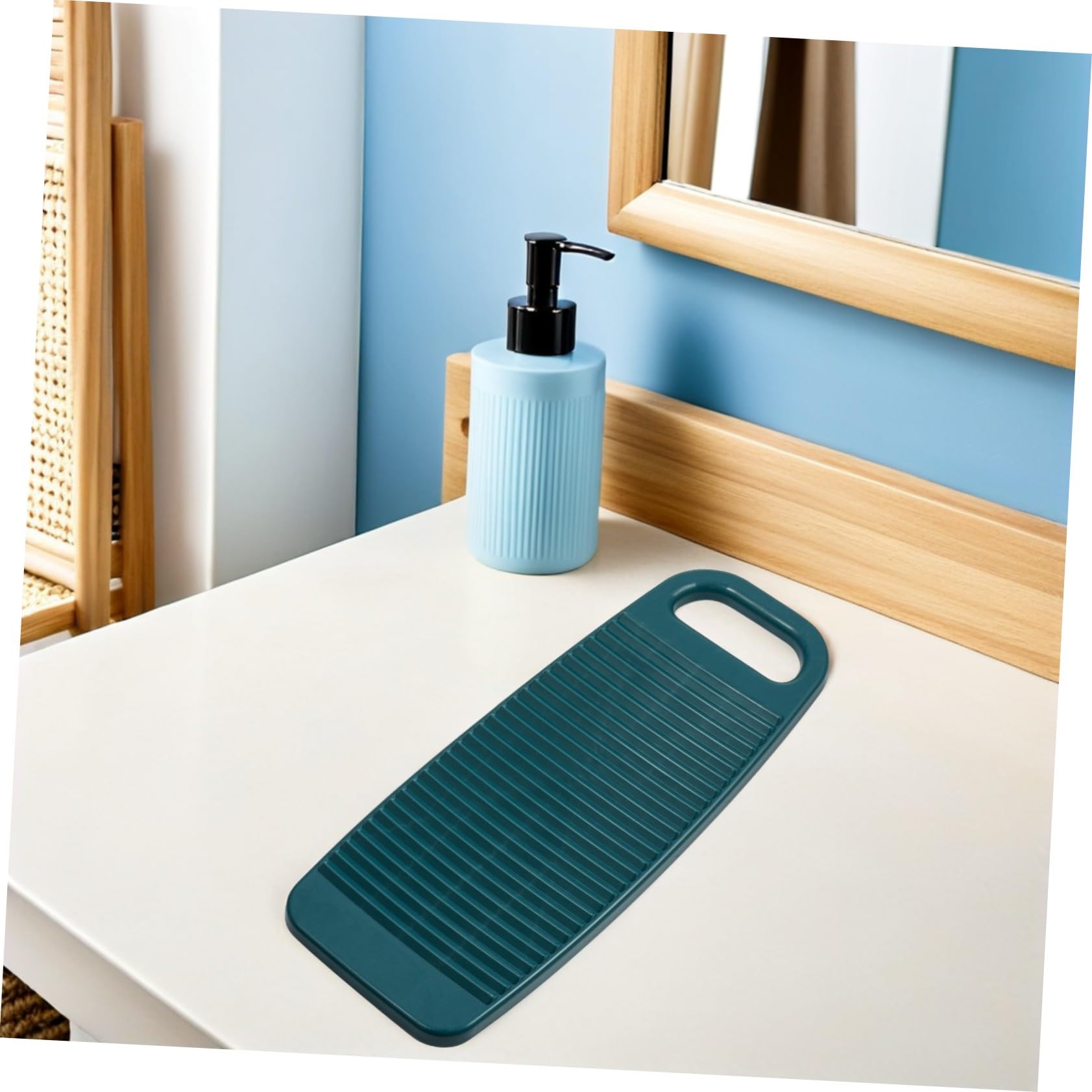 2 Pièces Planche à Laver à Main Plastique Antidérapante Planche à Laver Compacte et Légère pour Linge Domestique pour Voyage Camping et Usage Quotidien